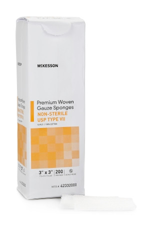 Sponge, Gauze Type-vii 12ply 3"x3" (200/pk 20pk/cs) Pk - 200