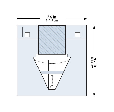 Drape, Surg Gyn Under Buttocksw/pouch Str 44"x40" (25/cs) Pk - 1
