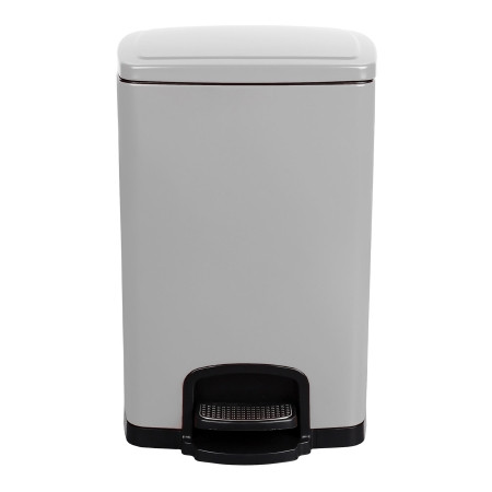 Wastecan, Step-on Sq Metal Wht20qt Cs - 1