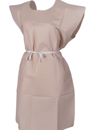 Gown, Exam T/p/t F/b Opn Peach30x42 (50/cs) Cs - 50