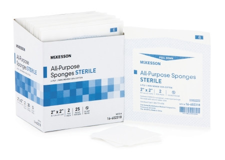 Sponge, Univ Str 2x2 4ply Lf (2/pk 25pk/bx 60bx/cs Bx - 25