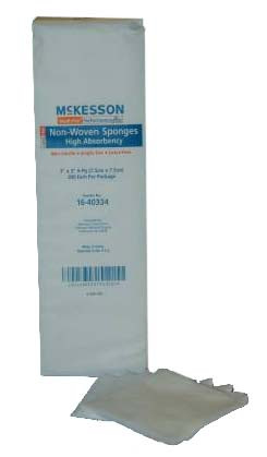 Sponge, N/wovn Hi-absrb 3"x3" 4ply N/s (200/pk 20p Pk - 1