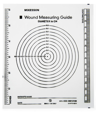 Guide, Wnd Meas Plas Sheet Cm Circ Scale(100/bx 60 Bx - 100