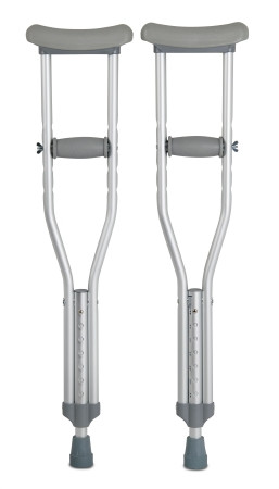 Crutch, Alum Push Button Adj Chld 175lbs (pr) Pr - 1