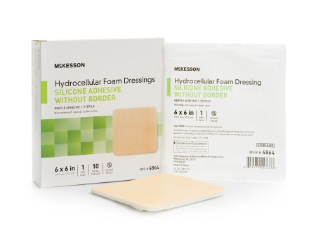 Foam, Adh Sil W/o Border 6"x6"(10/bx 20bx/cs) Bx - 10
