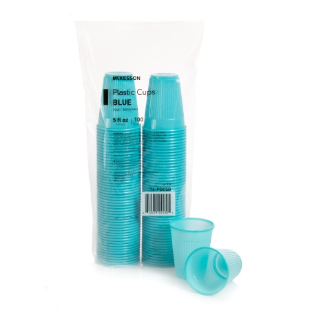 Cup, Drinking Plastic Blu 5oz (100/sl 25sl/cs) Sl - 100