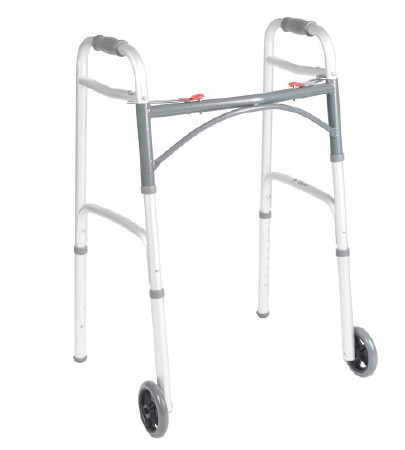 Walker, Folding Jr 350lb W/5" Wheels Ea - 1