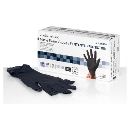 Glove, Exam Ntrl Xl N/s Chemo Blk Ldc (230/bx 10bx/cs) Bx - 230