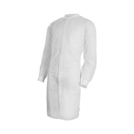 Coat, Lab Knitcuff Lf Wht Sm/med (10/bg 3bg/cs) Bg - 10