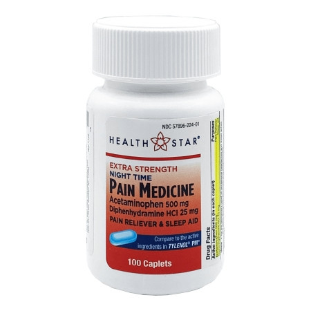 Acetamin+diphen Night Time Pain, Cap 500mg (100/bt) Bt - 1