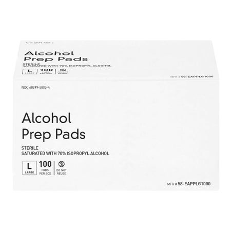 Pad, Alcohol Prep Economy Lg (100/bx 10bx/cs) Bx - 100