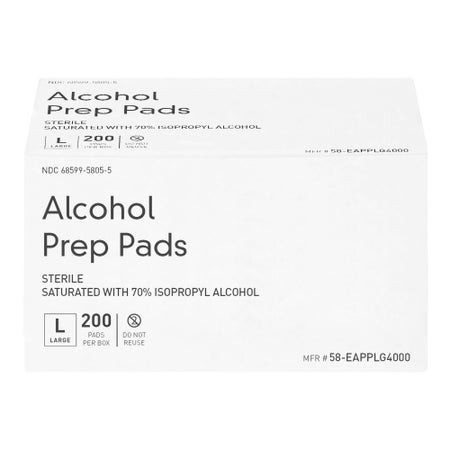 Pad, Alcohol Prep Economy Lg (200/bx 20bx/cs) Bx - 200