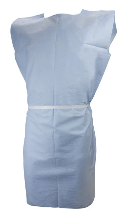 Gown, Exam T/p/t Ped F/b Opn Blu 21x36 (50/cs) Cs - 50