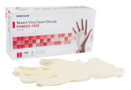 Glove, Exam Vnyl Strtch Pf Sm(100/bx 10bx/cs Bx - 100