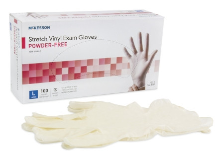 Glove, Exam Vnyl Strtch Pf Lg(100/bx 10bx/cs) Bx - 100