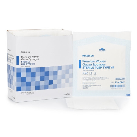 Sponge, Gze Type-vii 4"x4" 12ply Str (2/pk 25pk/bx) Bx - 25