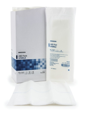 Pad, Abd 8x7.5" Str Lf (1/pk 12pk/bx) Bx - 12