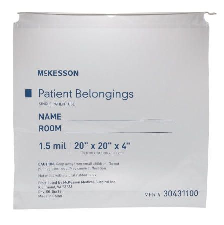 Bag, Pat Drwstrng 20x20x4 Clr (25pk 10pk/cs) Pk - 25