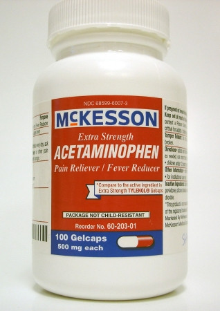 Acetaminophen, Gelcap 500mg (100/bt 12bt/cs) Bt - 1