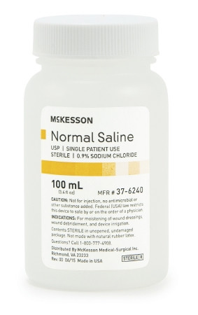 Saline, Irr Sol Str 100ml (48/cs) Ea - 1