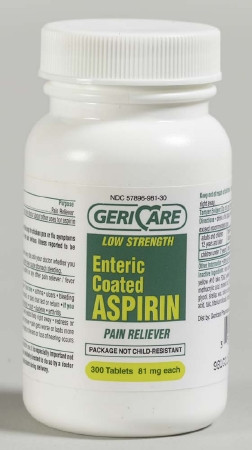 Aspirin, Tab Enteric Low Dose 81mg (300/bt 12bt/cs Bt - 1