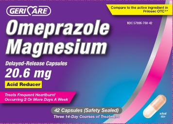 Omeprazole Acid Reducer, Cap 20.6mg (42/bx 24bx/cs Bx - 42
