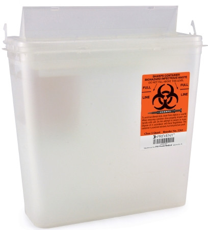 Container, Sharps Coll Horiz Clr 5qt 20/cs) Ea - 1