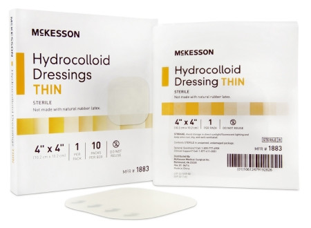 Dressing, Hydrocolloid Thin Str 4"x4" (10/bx 20bx/ Bx - 10