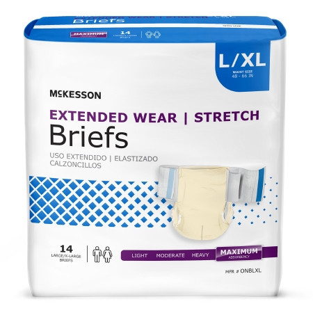 Brief, Tab Clsr Extended Wear Lg/xlg 48-66 (14/bg 4bg/cs) Bg - 14
