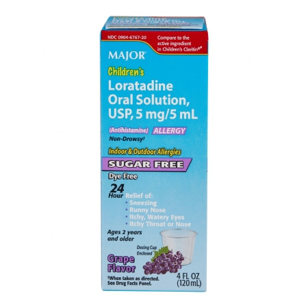 Loratadine, Sol Chld Grape 5mg/5ml 4oz Ea - 1