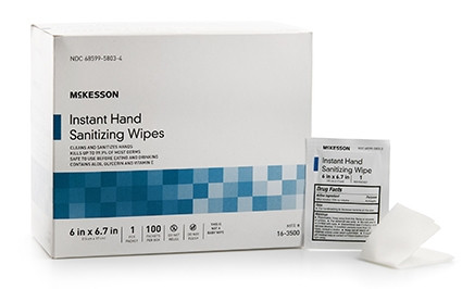 Wipe, Sanitizing Hnd Pckt 6.0"x6.7" (100/bx 10bx/cs) Bx - 100