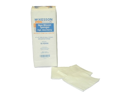 Sponge, N/wovn Hi-absrb 4"x4" 4ply Lf (200/ Pk - 1