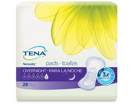 Pad, Incont Tena Serenity Overnight (28/bg 3bg/cs) Bg - 28