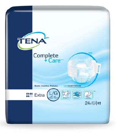 Brief, Tena Complete+care Wetness Indicator Lg (24/bg 3bg/cs Bg - 24