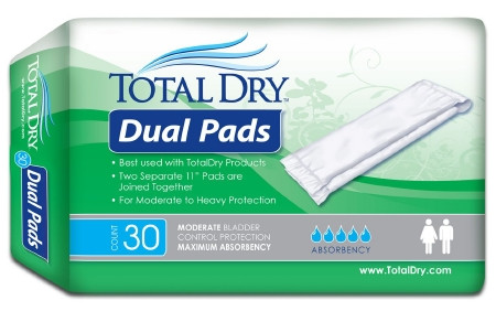 Liner, Incont Total Dry Dual (30bg 6bg/cs) Bg - 30