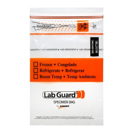 Bag, Specimen Lab Guard Biohazard 6"x9" (50/pk 20pk/cs) Cs - 20