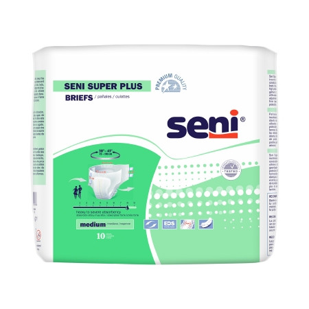 Brief, Incont Seni Super Plus Med 30"-43" (10/pk 4pk/cs) Pk - 10