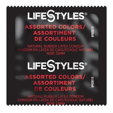 Condom, Lifestyles Lub Astd Colors (1008/cs) Cs - 1