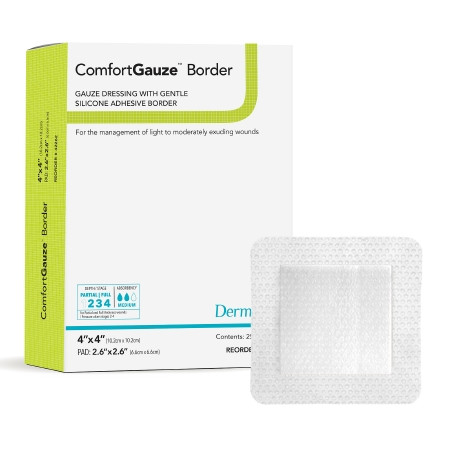 Gauze, Bordered Comfortgauze 4x4" (25/bx) Bx - 25