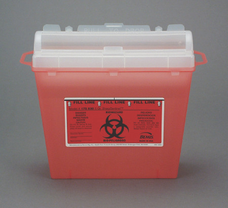 Container, Sharps Red 5qt (32/cs) Ea - 1
