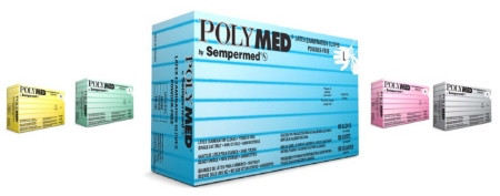 Glove, Exam Polymed Latex Pf Lg (100/bx) Bx - 100