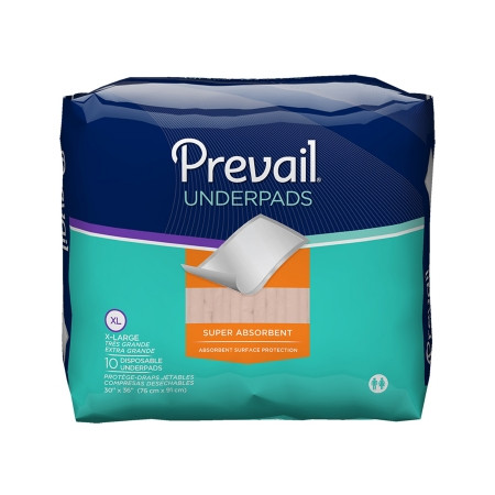 Underpad, Prevail Xlg (10/bg 4bg/cs) Bg - 10