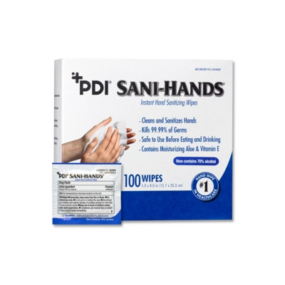 Wipe, Sani-hands Alc (100/pk 10bx/cs) Bx - 100