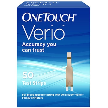 Test Strip, Bld Gluc Onetouch Verio (50/bx 24bx/cs) Bx - 50