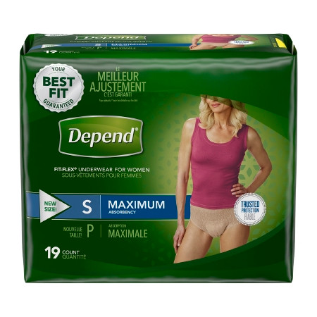 Underwear, Depend Max Absrb Tan Wmn Sm (19/pk 2pk/cs) Pk - 19