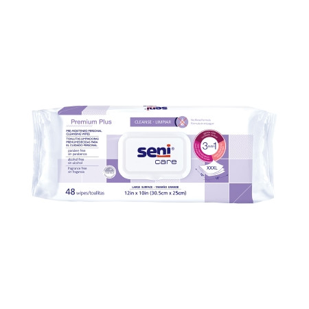 Wipes, Cleansing Seni Care Premium Plus (48/pk 12pk/cs) Pk - 48