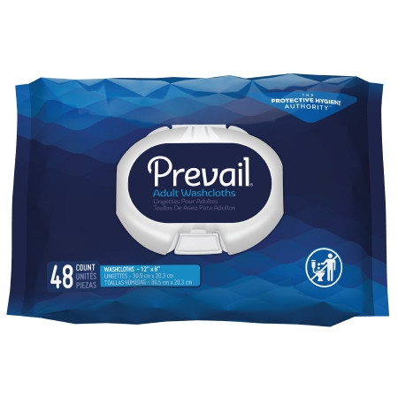 Washcloth, Adlt Prevail Soft Pk W/lid 8"x12" (48/pk 6pk/cs) Pk - 1