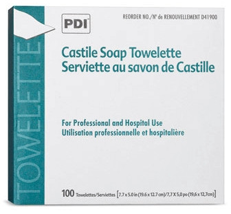 Towelette, Castile Soap (100/bx) Bx - 100