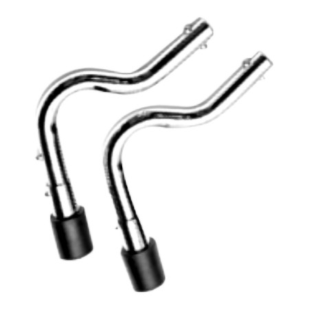 Anti-tipper, Universal Chrome W/o Wheels F/wheelchair (1/pr) Pr - 1