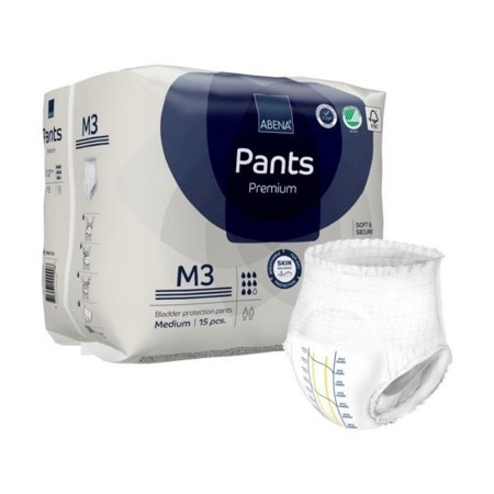 Underwear, Incont Abena Prot Prem M3 Med (15/pk 6pk/cs) Pk - 15